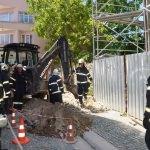 K&uuml;tahya'da kazı sırasında doğalgaz borusu par&ccedil;alandı