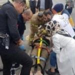 Güngören'de tramvay moto kuryeye çarptı