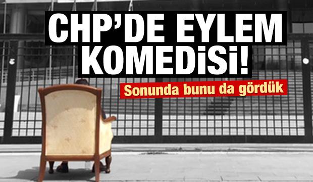 CHP'de eylem komedisi! Bu kez koltuk getirdiler