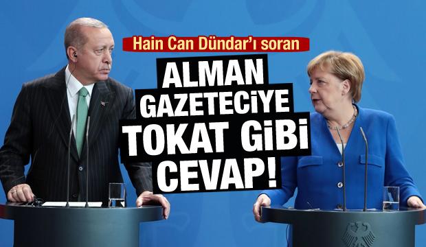 Erdoğan'dan Alman gazeteciye tokat gibi cevap