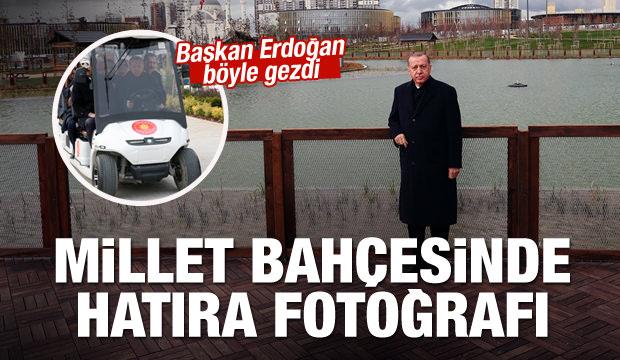 BaÅkan ErdoÄan millet bahÃ§esini gezdi