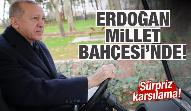 Erdoğan, 15 Temmuz Millet Bahçesi'ni gezdi