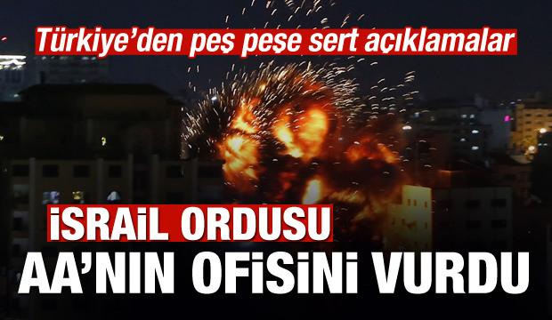 Ä°srail, Anadolu AjansÄ±nÄ±n ofisini vurdu! 
