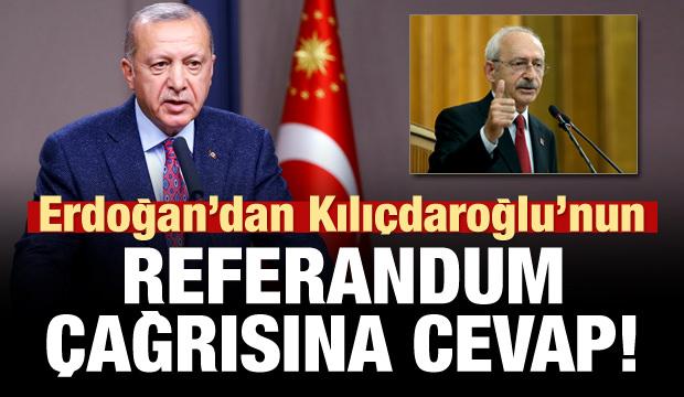 KÄ±lÄ±Ã§daroÄlu'nun 'referandum' Ã§aÄrÄ±sÄ±na ErdoÄan'dan cevap