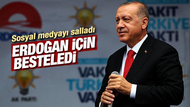 Rizeli sanatçıdan coşkulu Erdoğan şarkısı - VİDEO