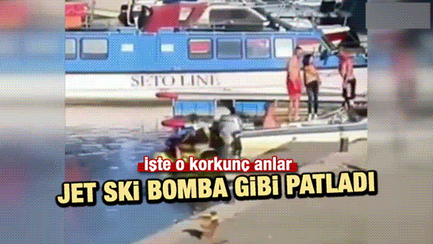 Jet ski bomba gibi patladı!