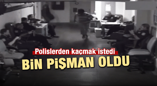 Polislerden kaçmayı deneyen mahkum bin pişman oldu!