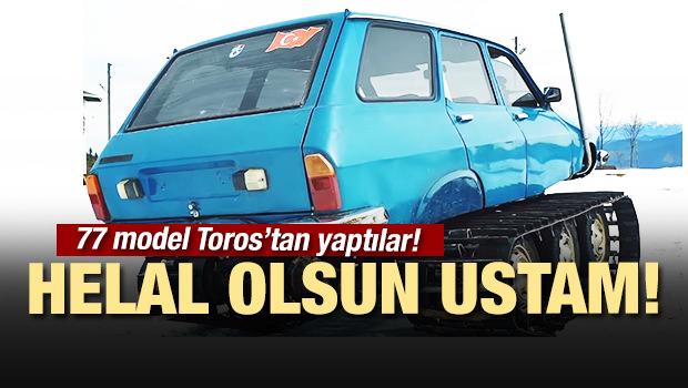 77 model Torosu paletli kar aracına dönüştürdüler