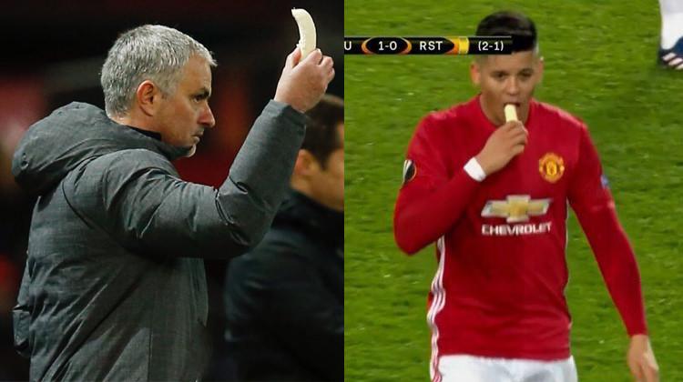 Böylesi görülmedi! Mourinho muz yedirdi