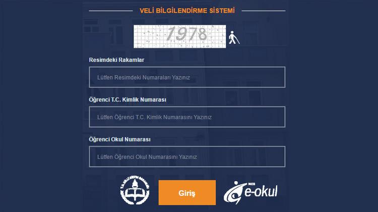 E-Okul girişi! Karne görüntüleme sayfası...