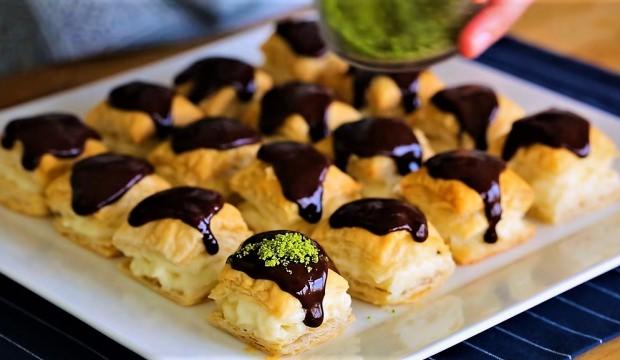 Milföyden kolay tatlı nasıl yapılır? Milföyden kolay tatlı tarifi...