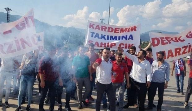 Karabükspor taraftarından tepki