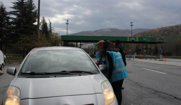 Öğrenciler trafik uygulamasına katıldı