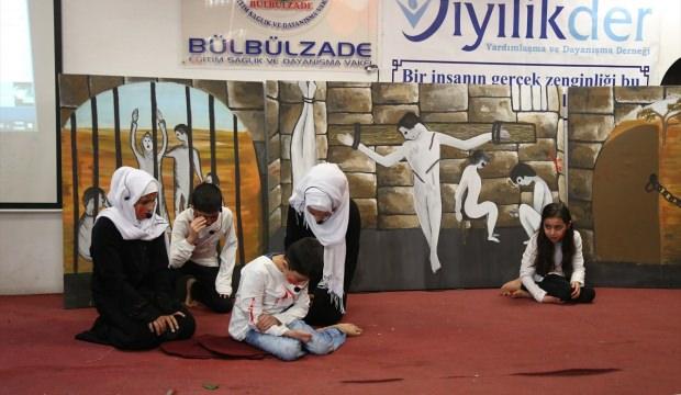 Gaziantep'te tutuklu Suriyeliler için protesto