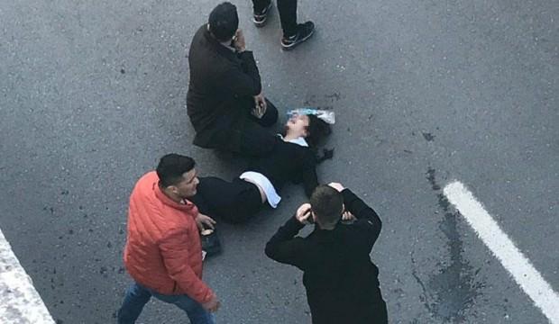 Köprülü kavşakta dehşet anları!