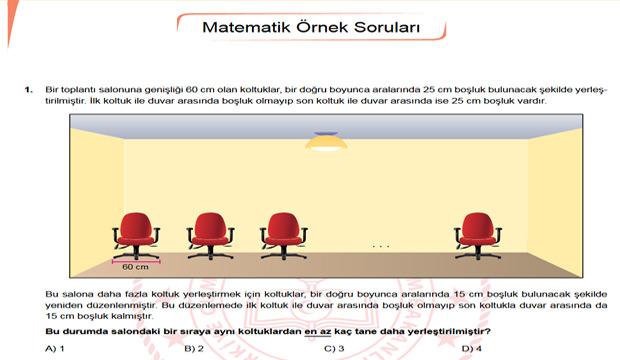 LGS 5.örnek soruları! 2019 Şubat ayı Liseye Geçiş Sınavında çıkacak sorular!