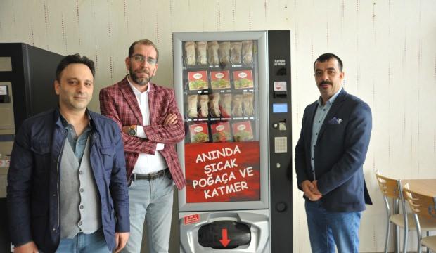 Gaziantepli girişimcilerden "katmer" otomatı
