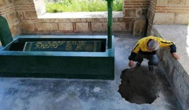 600 yıllık türbede şaşkına çeviren görüntü!