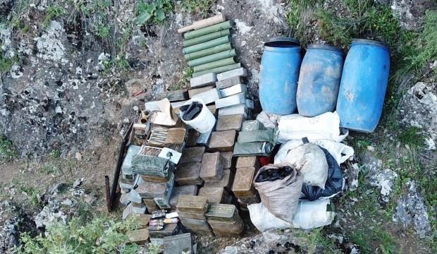 Hakkari'de, PKK'ya ait mühimmat ele geçirildi