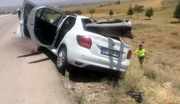 Bariyer otomobile ok gibi saplandı!