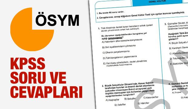 KPSS soru ve cevap kitapçığı yayımlandı! (Genel Yetenek ve Genel Kültür)