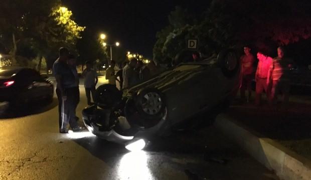 Otomobil takla attı: 1 yaralı