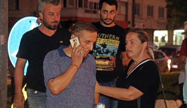 Kaza yapıp şoka giren kocaya eş şefkati