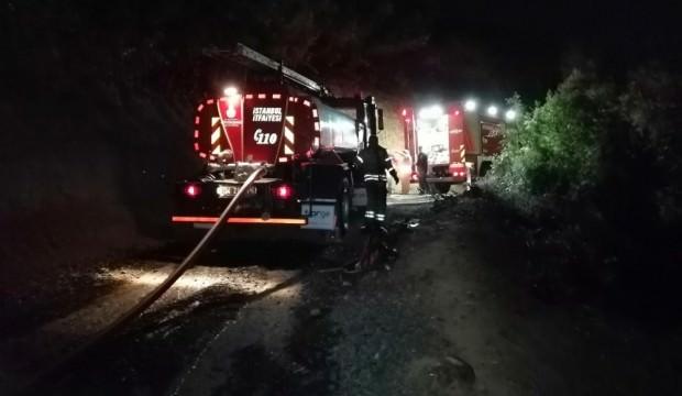 Beykoz'da korkutan yangın