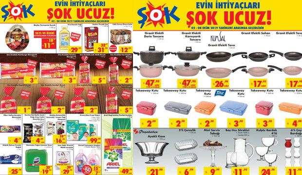 ŞOK 2 Ekim aktüel kataloğu! Züccaciye ve temizlik malzemelerinde fırsat