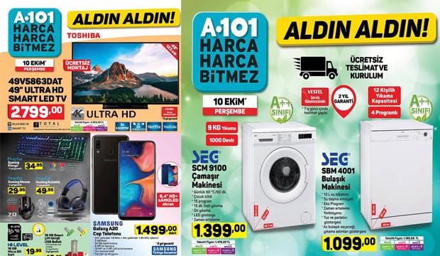 10 Ekim A101 aktüel kataloğu : Çeyizlik ve gıdada ürünleri bugün raflarda