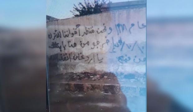 Münbiç'in duvarlarında anlamlı mesaj: Ey Erdoğan...