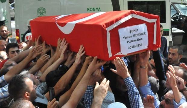 Konyalı şehidi 20 bin kişi son yolculuğuna uğurladı