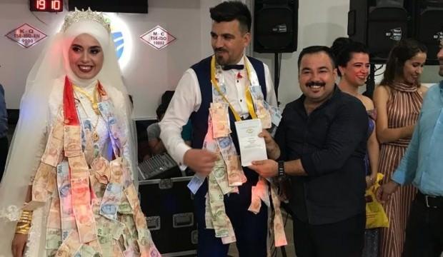 Gelinle damada para yerine öyle bir şey taktı ki!