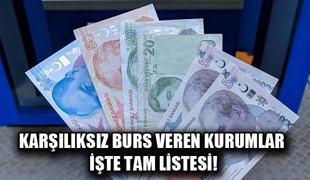 2019 karşılıksız burs veren kurumlar tam liste: Burs imkanı