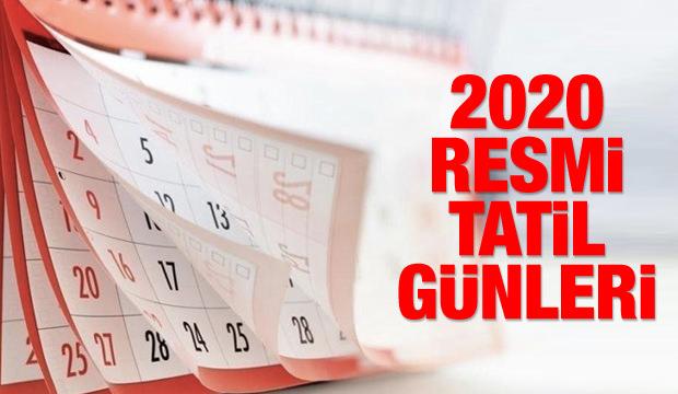 2020 Resmi tatil günleri belli oldu!