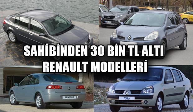 30 bin TL altı ikinci el satılık Renault araç modelleri! İşte uygun araç modelleri