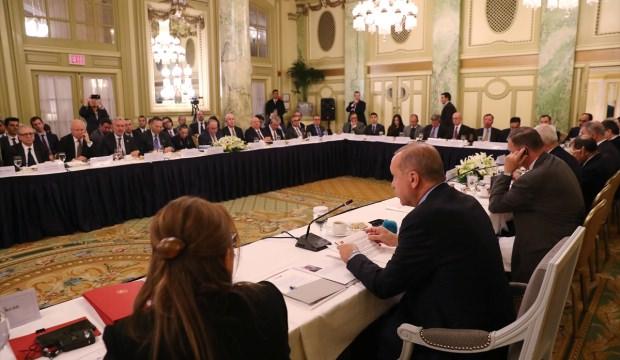Cumhurbaşkanı Erdoğan ABD'de iş insanlarıyla bir araya geldi