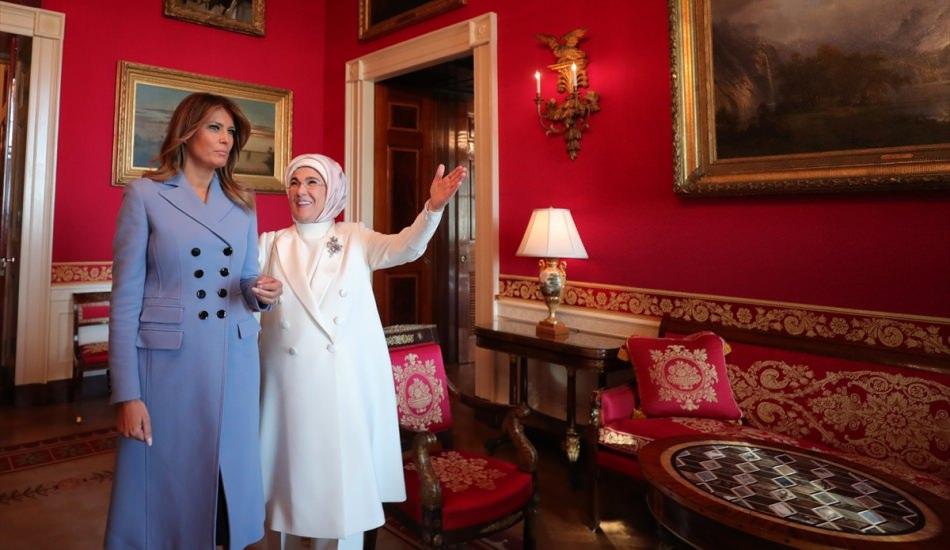 Emine Erdoğan, Melania Trump ile bir araya geldi