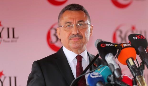 Fuat Oktay'dan bayrağın yakılmasına tepki!