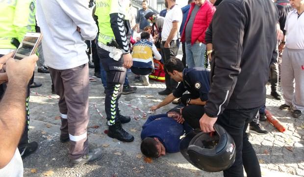 Gasp etmeye çalıştığı kadına inşaat demiri sapladı