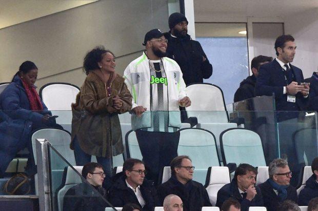 Rihanna Juventus-Atletico Madrid maçında görüntülendi!