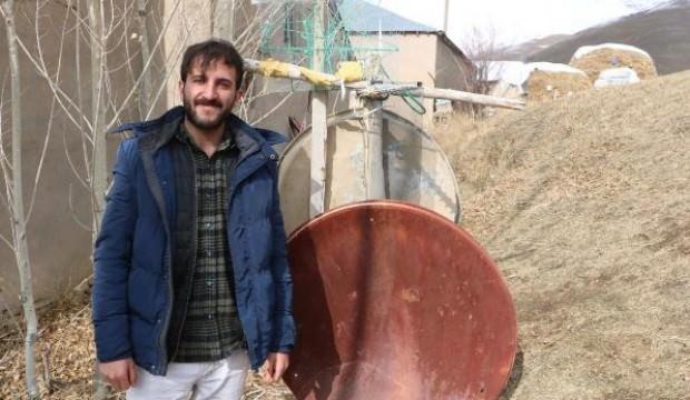 Çanak anten ve metal siniden öyle bir şey yaptı ki!