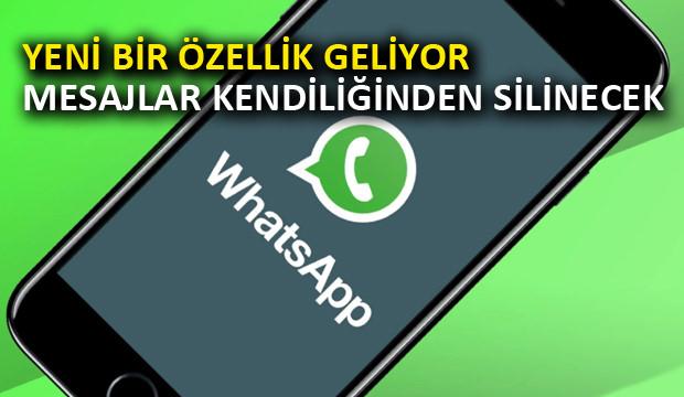 WhatsApp'a kendiliğinden silinen mesajlar geliyor!