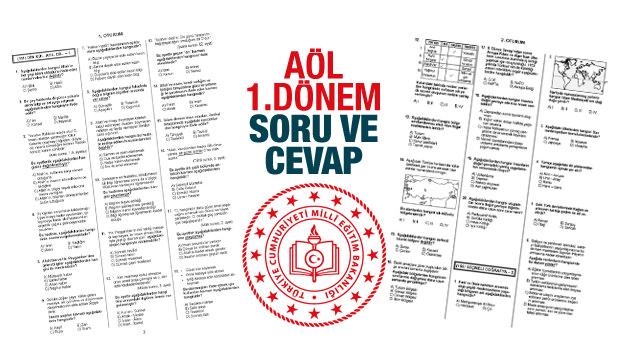 MEB AÖL 1.dönem soru ve cevapları yayımlandı! (Kitapçık)