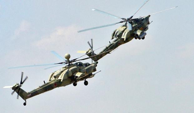 Rusya'da askeri helikopter düştü