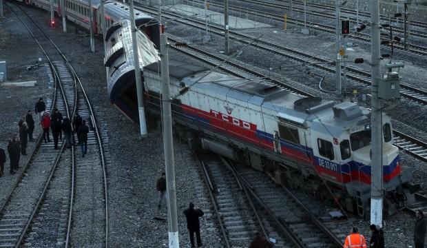 Ankara'da tren raydan çıktı!