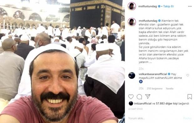 Ecem Özkaya ile boşanan oyuncu Mustafa Üstündağ Mekke'ye gitti