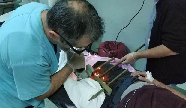 Samsun'da korkunç olay! Bacağından böyle çıkarıldı