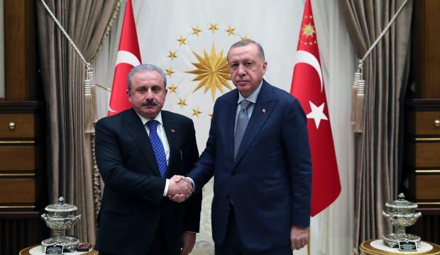 Cumhurbaşkanı Erdoğan, TBMM Başkanı Şentop'u kabul etti