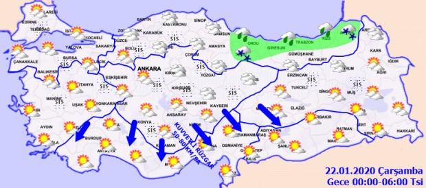 Son dakika - Meteoroloji 22 Ocak Çarşamba günü il il hava durumu tahminini açıkladı - 22 Ocak Çarşamba hava durumu - Güncel hava durumu - Yarın hava nasıl olacak?